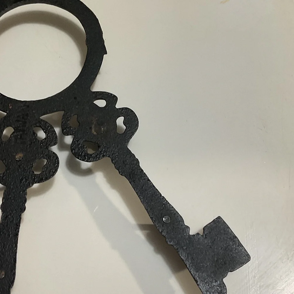 Vintage Black Key Wall Decor